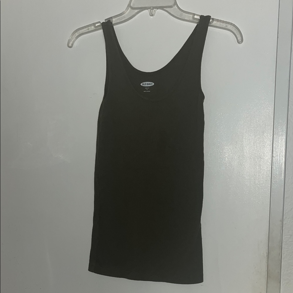 Old Navy Black Fitted Sleeveless Tank Top